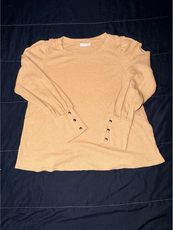 J. Jill Tops - J. Jill Women's Solid Tan Top Blouse, S , Tencel Blend, Minimalist Style